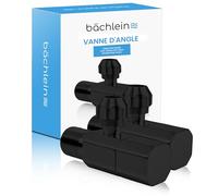Bächlein Lot de 2 robinets d'angle universels avec fermeture rapide en noir mat - 1,27 cm, s'ouvre et se ferme en seulement 1/4 de tour [Quarter Turn]…