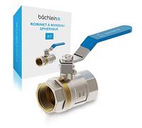 Bächlein Robinet à Boisseau Sphérique Universel - Robinet à Boisseau Sphérique en Laiton avec Poignée à Levier et Filetage Intérieur de 1 de Pouce des deux Côtés - Vanne d'Arrêt à Passage Intégral