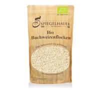 Bäckerei Spiegelhauer Flocons de sarrasin bio - 1 kg - Sans gluten et basiques - Épluchés végétaliens - Pour porridge, céréales et pain