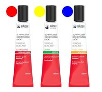 BÄDER LACKE. Lot de 3 peintures de sécurité pour vis Standard + Zero + Fast Dry Référence 1962 - Outil pour sécuriser, signer, sceller, sceller et prouver la manipulation