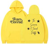 BaeKnyin Pull décontracté d'automne Lettre imprimée Hoodie Unisex Mode Couple Streetwear Sweatshirt à Capuchon lâche-YellowBlack-XL1