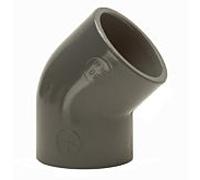 Bänninger PVC-U 1410104512 50 mm, DN 40, 45 degrés, manchon adhésif des deux côtés