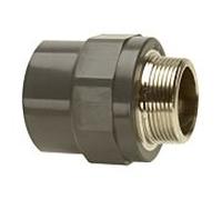 Bänninger Pvc-u Übergangs-Muffennippel 1R10067312 20 mm x R 2000 / 801 , DN 15, avec AG conique