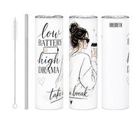 BAEONETH Tumbler 20 oz Personnalisé Sublimation - Gobelet Isotherme 59 n Acier Inoxydable Double Paroi, Isotherme Chaud/Froid, Mug de Voyage avec Couvercle et Paille - Design Original