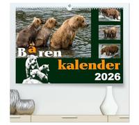 Bärenkalender (hochwertiger Premium Wandkalender 2026 DIN A2 quer), Kunstdruck in Hochglanz: Braunbären - 36 faszinierende Fotos in einem Kalender