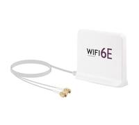 Baeroprki Antenne Portable 2,4G/5G/6G WiFi 6E avec Câble Antenne sans IntéRieure avec Fond MagnéTique pour Carte RéSeau Blanche