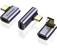 BAERTMY-Adaptateur Usb C Mâle Vers Usb C Femelle [Lot De 3] L`Adaptateurs Usb C À 90 Degrés 40 Gbps 100 W 8 K 60 Hz, Adaptateur Coudé En Forme Len Forme De C Compatible Avec Macbook Samsung Switch