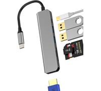 BAERTMY-Adaptateur Usb C Vers Hdmi Sd-Adaptateur Multiport (6 En 1)-Hub De Type C-Pour Apple Iphone Thunderbolt Docking Otg 3.0-Micro Sd Tf Reader 4K Displayport-Accessoire Pour Ordinateur Portable