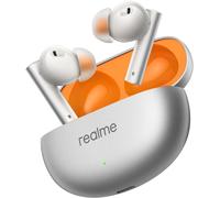 BAERTMY-Air 6 Casque True Wireless, Pilote De Faible Profonde 12,4 Mm, 50 Db Annulation Active Ciblé Du Bruit, 40 Heures De Lecture, Résistance À L'Eau, 6 Enc Mic Pour Appels, Flamme D'Argent