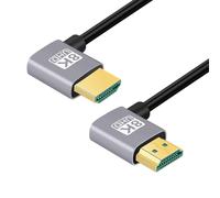 BAERTMY-Câble Hdmi 2.1, Hdmi Coudé À 90 Degrés Vers La Gauche Vers Mâle 90 Degrés Coudé À Droite 8K @ 60 Hz 4K @ 120 Hz 48 Gbps Câble Plaqué Or Ultra Haute Vitesse 0,5 M