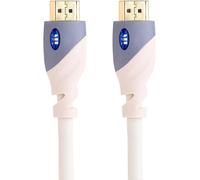 BAERTMY-- Câble Hdmi - Résolution 4K - Vidéo Hdr - 18 Gbps - Vitesse Éclair - Connecteurs V-Grip - Triple Blindage - 3,60 Mètres - Garanti À Vie - Blanc