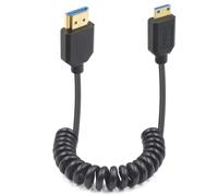BAERTMY-Câble Spiralé Mini Hdmi Vers Hdmi 2.1,1.2 M,Extrêmement Fin,Hdmi Mâle Vers Mâle,Hdmi 2.1,Prend En Charge 8K @ 60 Hz,4K @ 120 Hz,Compatible Avec Appareil Photo, Tablette, Ordinateur Portable