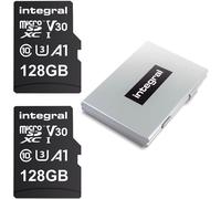 BAERTMY-Carte Mémoire 128Go 2-Pack Micro Sdxc Premium Haute Vitesse Jusqu'À 100Mb/S Classe 10 V30 Uhs-I U3 + Adaptateur Sd