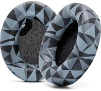 BAERTMY-Coussinets Extra Épais Pour Casque Sony Wh1000Xm4 Par Wicked Cushions - Cuir Souple, Mousse À Mémoire De Luxe À Isolation Phonique, Fonctionne Avec Capteur D'Oreille Geo Grey