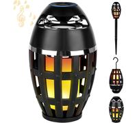 BAERTMY-Enceinte De Flamme Led Bluetooth, Portable, Pour L'Extérieur, Avec Effet Flamme, Sans Fil, Étanche, Lampe De Table Avec Piquet / Crochet, Pour Camping, Terrasse, Jardin, Barbecue