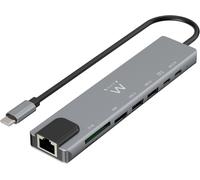 BAERTMY-Ew1146 Usb-C Hdmi 8-En-1 Hub, Usb-C To Dock Multiport 8-In-1, Usb C Hub With 1000Mbps Ethernet, Hdmi 4K, 1 Usb-C Pd Port, 1 Usb-C Port, 2 Usb-A Ports, 1 Lan Port, 1 Sd/Tf Card Reader, Alumini