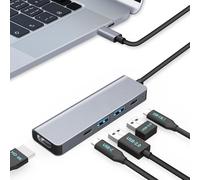 BAERTMY-Hub Usb C, Station D'Accueil 5 En 1 Avec 100W Pd, 4K@30Hz Hdmi, 5Gbps Usb 3.0, Usb 2.0, Usb C, Docking Station Usb Multiportse Pour Souris, Clavier, U Disk, Clé Usb, Mobile