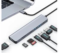 BAERTMY-Hub Usb C, Station D'Accueil 7 En 1 Avec 100W Pd, 4K@30Hz Hdmi, 5Gbps Usb 3.0, Usb 2.0, Usb C, Lecteur De Carte Sd/Tf Pour Souris, Clavier, U Disk, Flash Drive, Mobile
