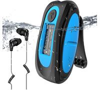 BAERTMY-Mp3 Etanche Ipx8 Avec Clip Ecran Couleur, 8Go Lecteur Avec Radio Fm Hifi Lossless Baladeur Mp3 Pour Natation (Piscine) Et Sport, Casque Waterproof Et Bouchons D'Oreilles Inclus- S07 Bleu