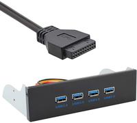 BAERTMY-Xiwai U3-110 Bd8-80 Hub Usb 3.0 4 Ports Panneau Avant Vers Carte Mère 20 Broches Pour Baie Cd-Rom 5,25