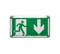 Baes de signalisation d'évacuation Eco 1 LED - 45 lm - 1 heure - Plastique IP66 IK10 - Sati Autodiag - Blanc -