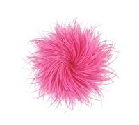 Baesics Broche à plume - Épingle à cheveux Fluffy pour femmes avec plume d'autruche - Accessoire de chapeau vintage - Épingle à cheveux pour mariage, fête, carnaval - Design bohème fleuri pour blazer