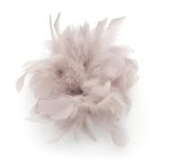 Baesics Broche à plume - Épingle à cheveux Fluffy pour femmes avec plume d'autruche - Accessoire de chapeau vintage - Épingle à cheveux pour mariage, fête, carnaval - Design bohème fleuri pour blazer
