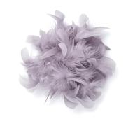 Baesics Broche à plume - Épingle à cheveux Fluffy pour femmes avec plume d'autruche - Accessoire de chapeau vintage - Épingle à cheveux pour mariage, fête, carnaval - Design bohème fleuri pour blazer
