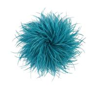 Baesics Broche à plume - Épingle à cheveux Fluffy pour femmes avec plume d'autruche - Accessoire de chapeau vintage - Épingle à cheveux pour mariage, fête, carnaval - Design bohème fleuri pour blazer