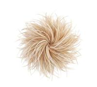Baesics Broche en plume - Pour femme - Style vintage - Accessoire de mariage, fête, carnaval - Pour blazer, robe, veste - Design floral bohème, SF, 100 % plumes d'autruche