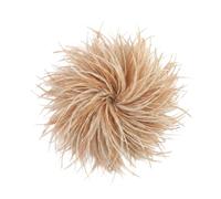Baesics Broche en plume - Pour femme - Style vintage - Accessoire de mariage, fête, carnaval - Pour blazer, robe, veste - Design floral bohème, SF, 100 % plumes d'autruche