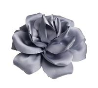 Baesics Broche fleur en tissu rose aspect soie pour femme 2 en 1 épingle et pince à cheveux style vintage fleur élégante bohème accessoire pour blazer, robe, chapeau, veste, mariage, fête, séance