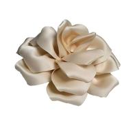 Baesics Broche fleur en tissu rose aspect soie pour femme 2 en 1 - Style vintage - Fleur élégante - Accessoire bohème pour blazer, robe, chapeau, veste, mariage, fête, séance photo - Cadeau (crème)