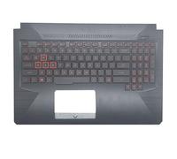 BAETI Nouvel Ordinateur Portable Palmrest Majuscule Clavier Rétro-Éclairé US for ASUS T-UF FX80 FX504 FX80G FX80GD FX504G FX504GD FX504GE Clavier Gamer (Remplacement du Clavier) (Color : C Cover)