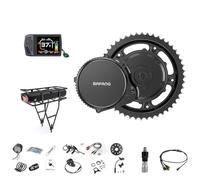 BAFANG 36V 250W Kit Conversion Velo Electrique - Kit Moteur Central BBS01B avec Plateau 44T, Ecran EKD01 & 36V 20,8Ah Porte-Bagages Batterie, Compatible avec Boîtier de Pédalier 68-73 mm pour VTT