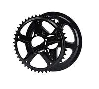 BAFANG 44T 46T 48T Pignon de chaîne avec couvercle en plastique pour moteur électrique de vélo BBS01 BBS01B BBS02 BBS02B (48T with Plastic Guard)