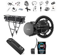 BAFANG 500W 36V BBS02B Kit de Conversion pour Vélo Électrique avec 13Ah Batterie et VD618 Afficheur, Moteur Central G340 pour Vélos de Montagne avec Boîtier de Pédalier BB68mm