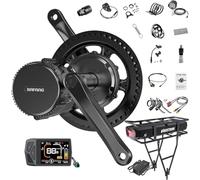BAFANG BBS01B 250W 36V Moteur avec Batterie Porte-Bagages 36 V 20,8 Ah et LCD EKD01 Écran, Can Version kit de Conversion de Vélo Électrique pour VTT BB68mm-73mm