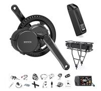 BAFANG BBS01B 36V 350W Kit de Conversion pour Vélo Électrique avec 24Ah Batterie et EKD01 Afficheur, Moteur Central G340 pour Vélos de Montagne avec Boîtier de Pédalier BB68mm