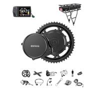 BAFANG BBS02B Kit Conversion Velo Electrique- Moteur Central 48V 750W avec Plateau 44T, Ecran EKD01 & 48V 18,2Ah Batterie Porte-Bagages, Compatible avec BB 68-73 mm pour VTT, vélo Urbain ou Tricycle