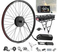 BAFANG Ebike Kit Moteur Roue Arriere 48V 500W avec Batterie Optionnelle et Écran LCD pour Vélo 26'' 27,5'' 28'' 700C, Hub Rear Moteur Kit - Version Cassette Frein à Disque avec Old 135-142 MM