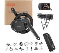 BAFANG Kit de Conversion pour Vélo électrique 350W 36V BBS01B avec Batterie et Afficheur Multifonctionnel optionnel, Moteur Central G340 pour vélos de Montagne avec Boîtier de Pédalier BB68mm