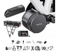 BAFANG Kit Moteur Pedalier 36V 250W 350W 500W - BBS01B BBS02B Mid Drive Kits pour Brochette Inférieure 68-73MM, Kit de Conversion Vélo Électrique avec Optionnel Batterie et Accessoires