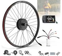 BAFANG Kit Moteur Roue Arrière 48V 500W Kit Conversion Velo Electrique 26" 27,5" 700C (28" 29") pour Old:135-142mm, Brushless Geared Hub Motor de la Version Cassette avec Écran LCD EKD01