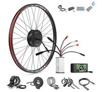 BAFANG Kit Moteur Roue Avant 500W 48V Kit de Conversion de Velo Electrique Largeur d'installation:100mm, G020 Brushless Geared Front Hub Motor Kit 26" avec Écran 500C