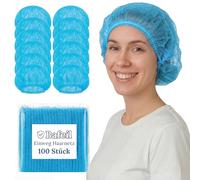 Bafeil Filet à cheveux de cuisine - Bonnet en tissu jetable blanc, filets à cheveux jetables pour la cuisine ou le dentiste, accessoires d'hygiène pour la médecine, bonnets chirurgicaux 52 cm (bleu