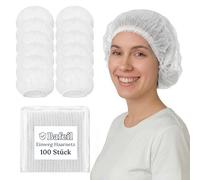 Bafeil Lot de 100 filets à cheveux jetables en tissu blanc - Pour la cuisine ou le dentiste - Accessoire d'hygiène médicale - 52 cm, Blanc., taille unique
