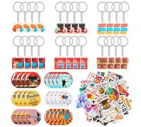 Bafeil Lot de 49 porte-clés autocollants pour les amateurs de théâtre - Comédie, tragédie, masque de drame, acteur, cadeaux pour fête de théâtre