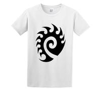 Bafentu Best Graphic Starcraft Logo T-Shirt White L