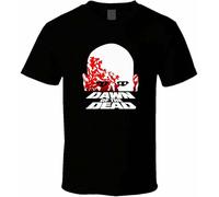 Bafentu Dawn of The Dead Movie Romero Zombie Cult Men T-Shirt Black XXL